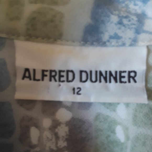 Alfred Dunner NWOT Silky Blue/Gray Long Sleeve Top - Picture 7 of 9